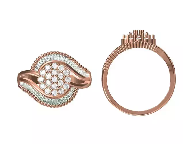 Wedding Engagement Women Ring STL JCD Details