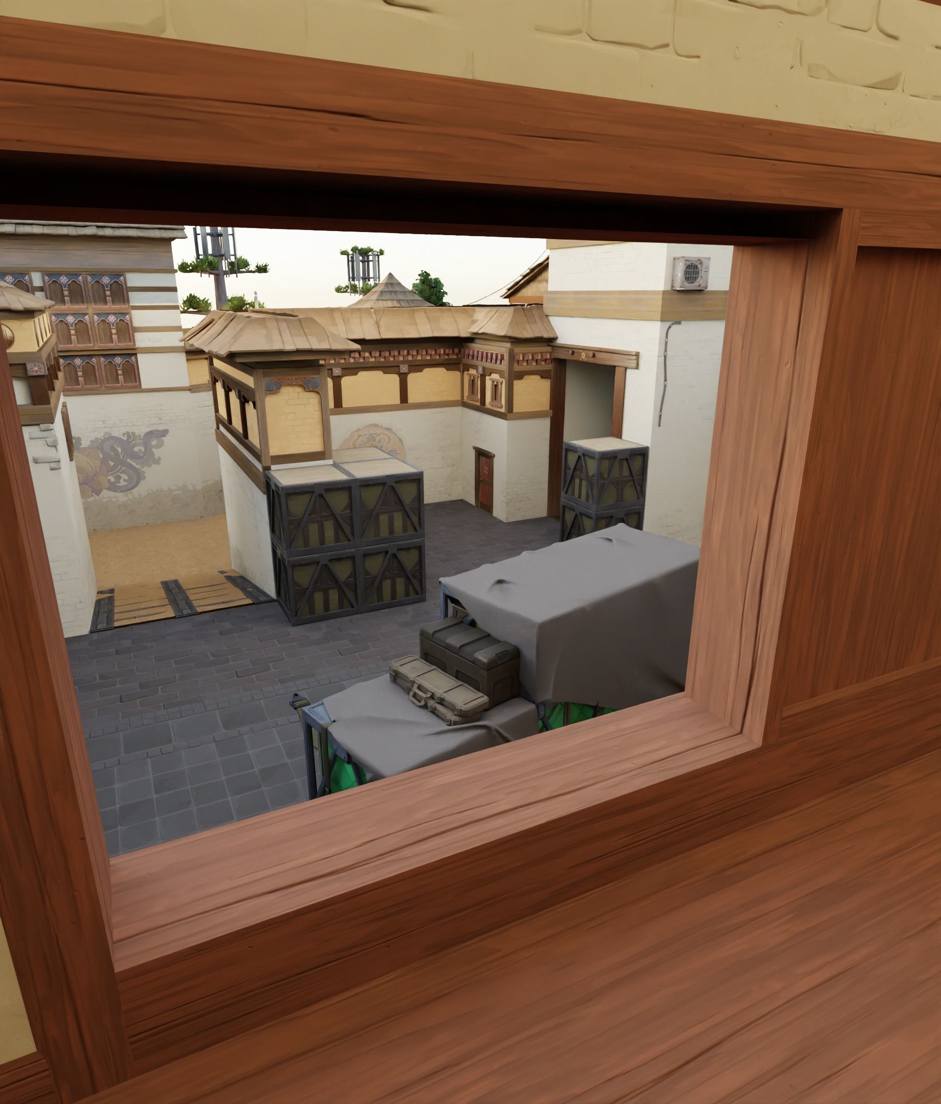 Valorant Map Haven Site A and B Map Low-poly 3D model_20