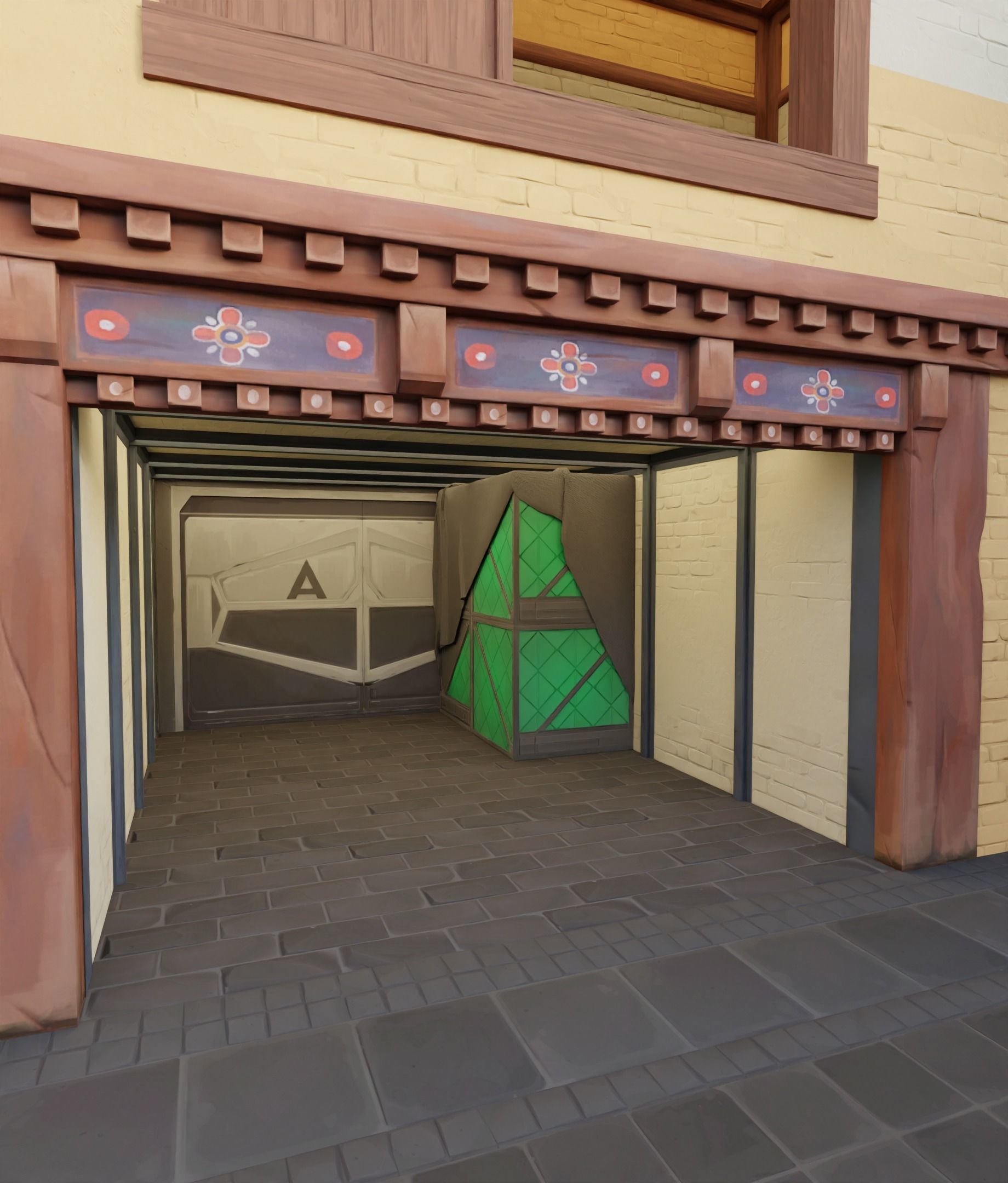 Valorant Map Haven Site A and B Map Low-poly 3D model_8