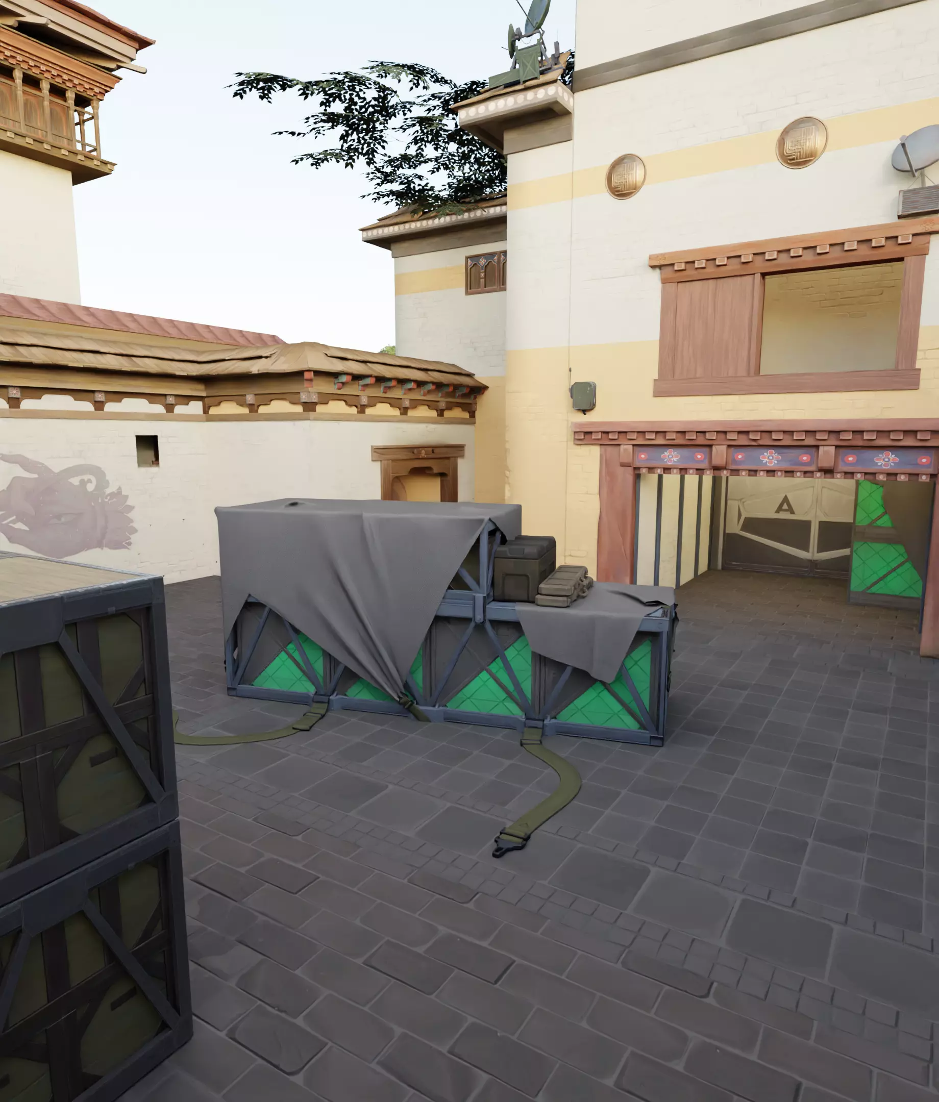 Valorant Map Haven Site A and B Map Low-poly 3D model_1