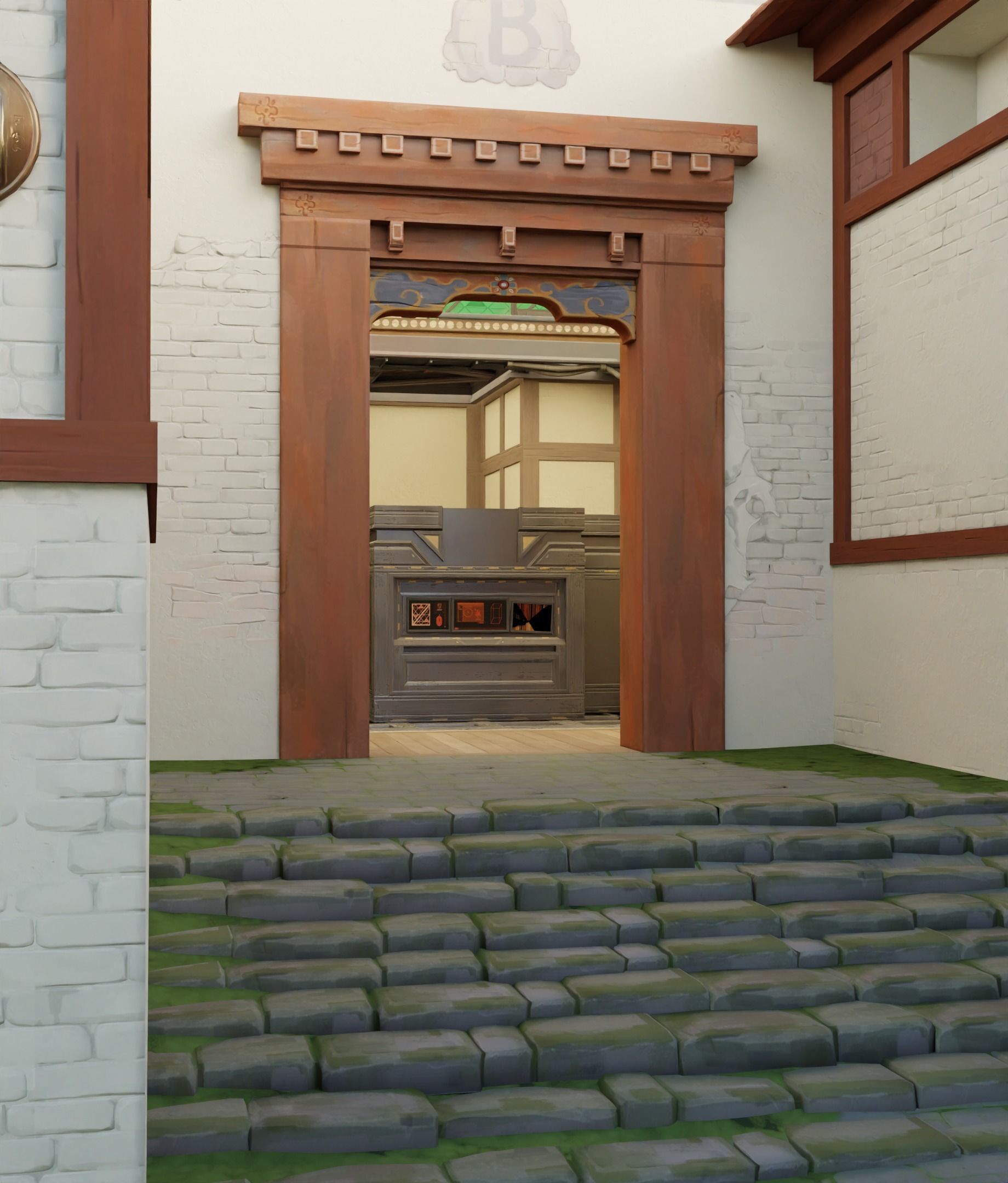 Valorant Map Haven Site A and B Map Low-poly 3D model_5