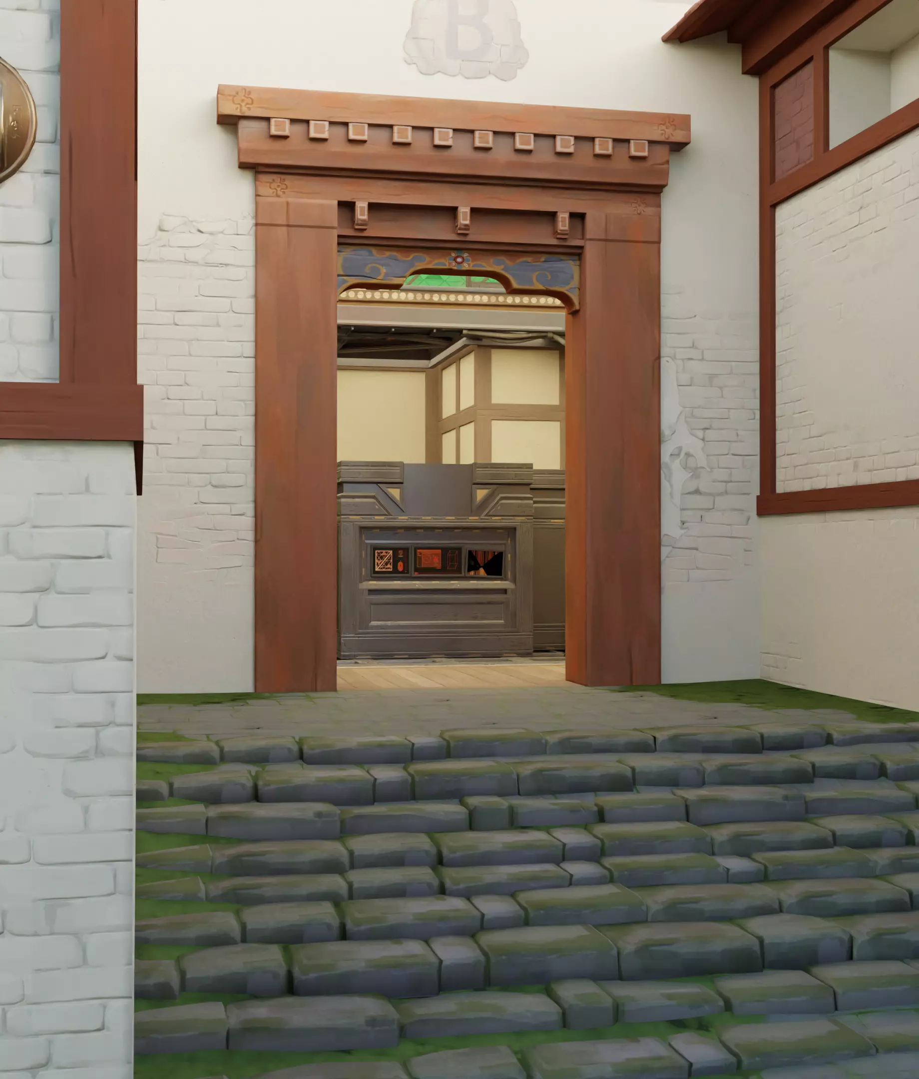 Valorant Map Haven Site A and B Map Low-poly 3D model_0