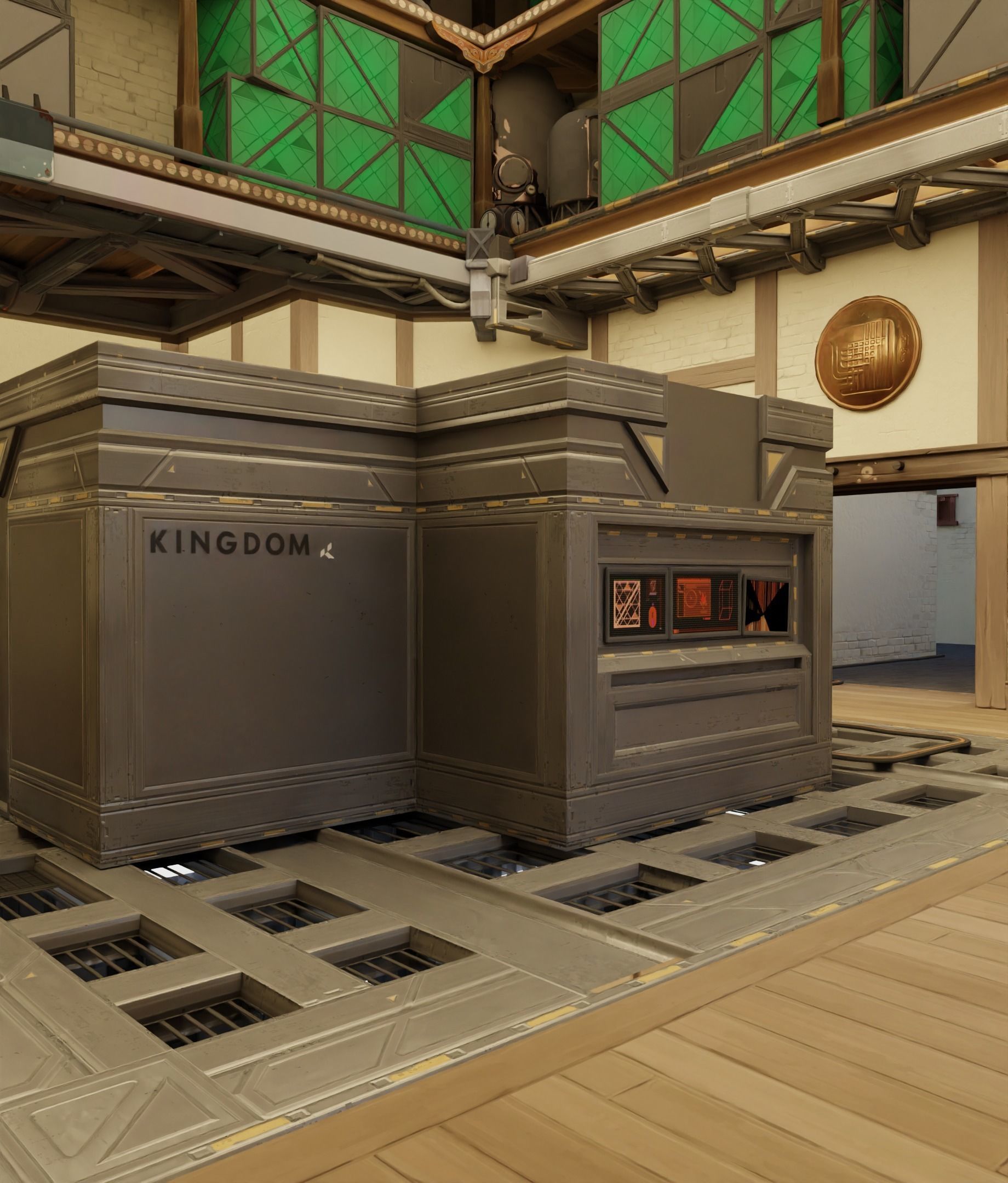 Valorant Map Haven Site A and B Map Low-poly 3D model_13