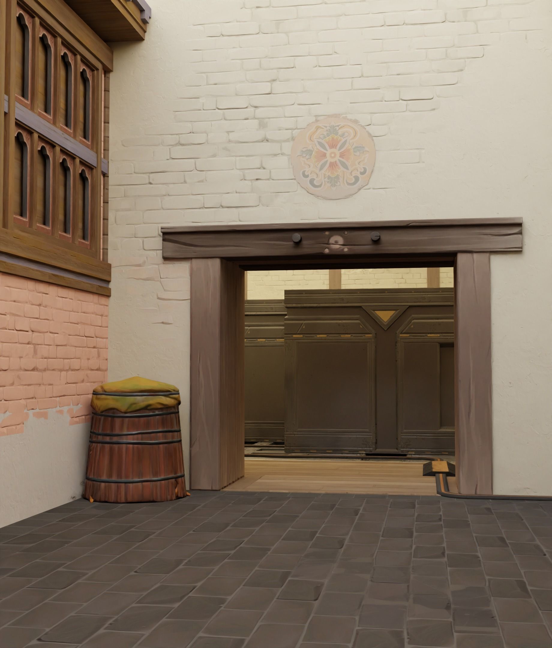 Valorant Map Haven Site A and B Map Low-poly 3D model_4