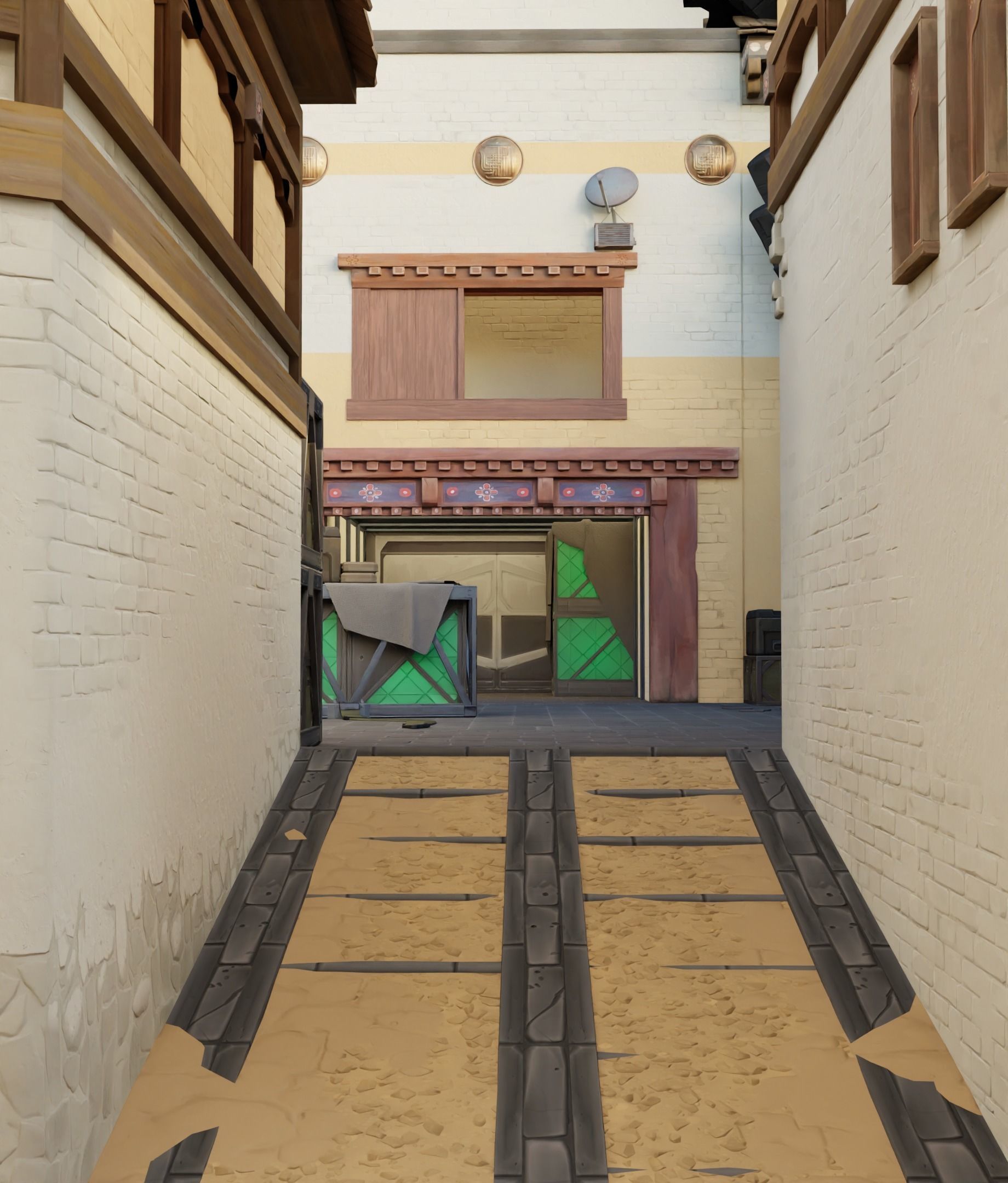 Valorant Map Haven Site A and B Map Low-poly 3D model_28