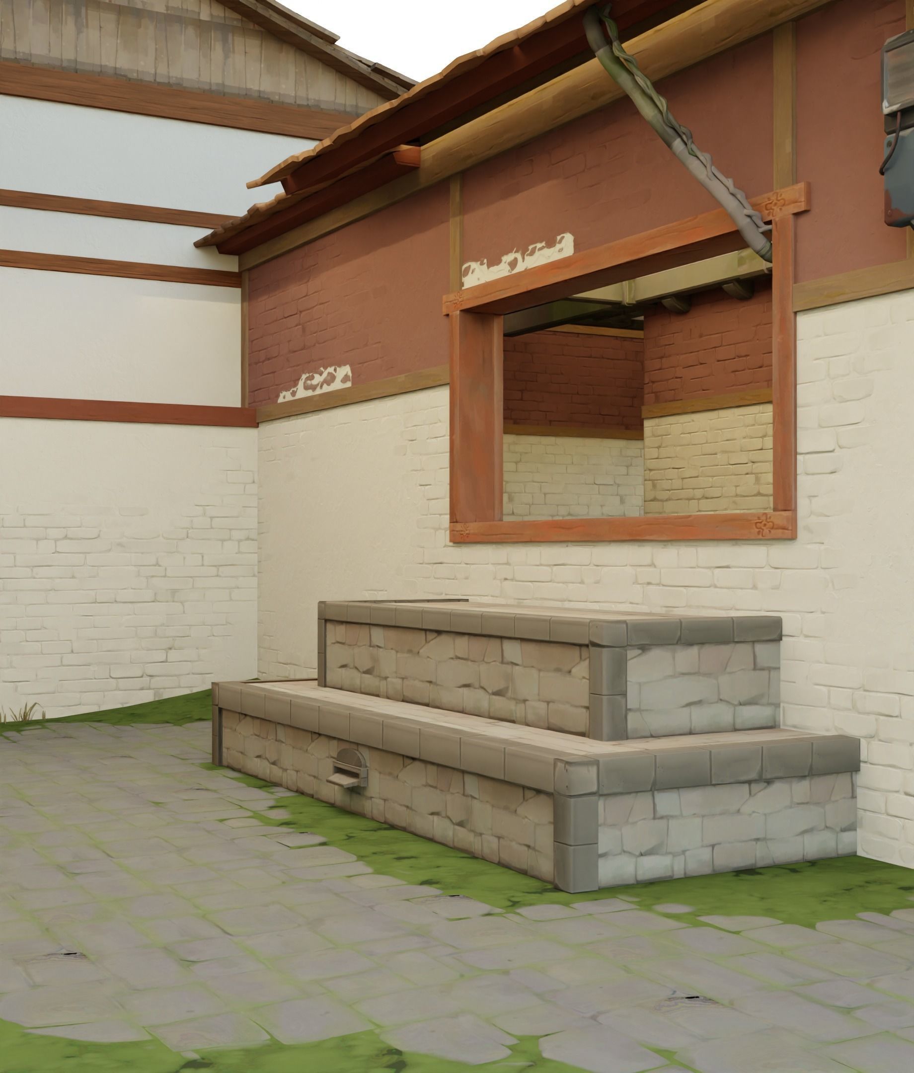 Valorant Map Haven Site A and B Map Low-poly 3D model_9