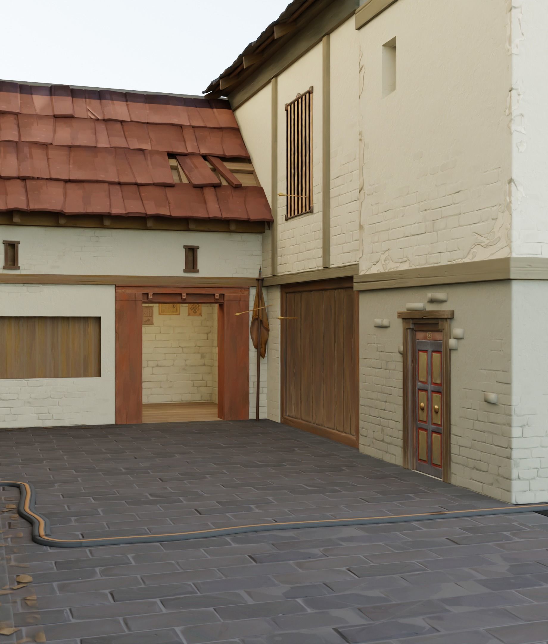 Valorant Map Haven Site A and B Map Low-poly 3D model_19