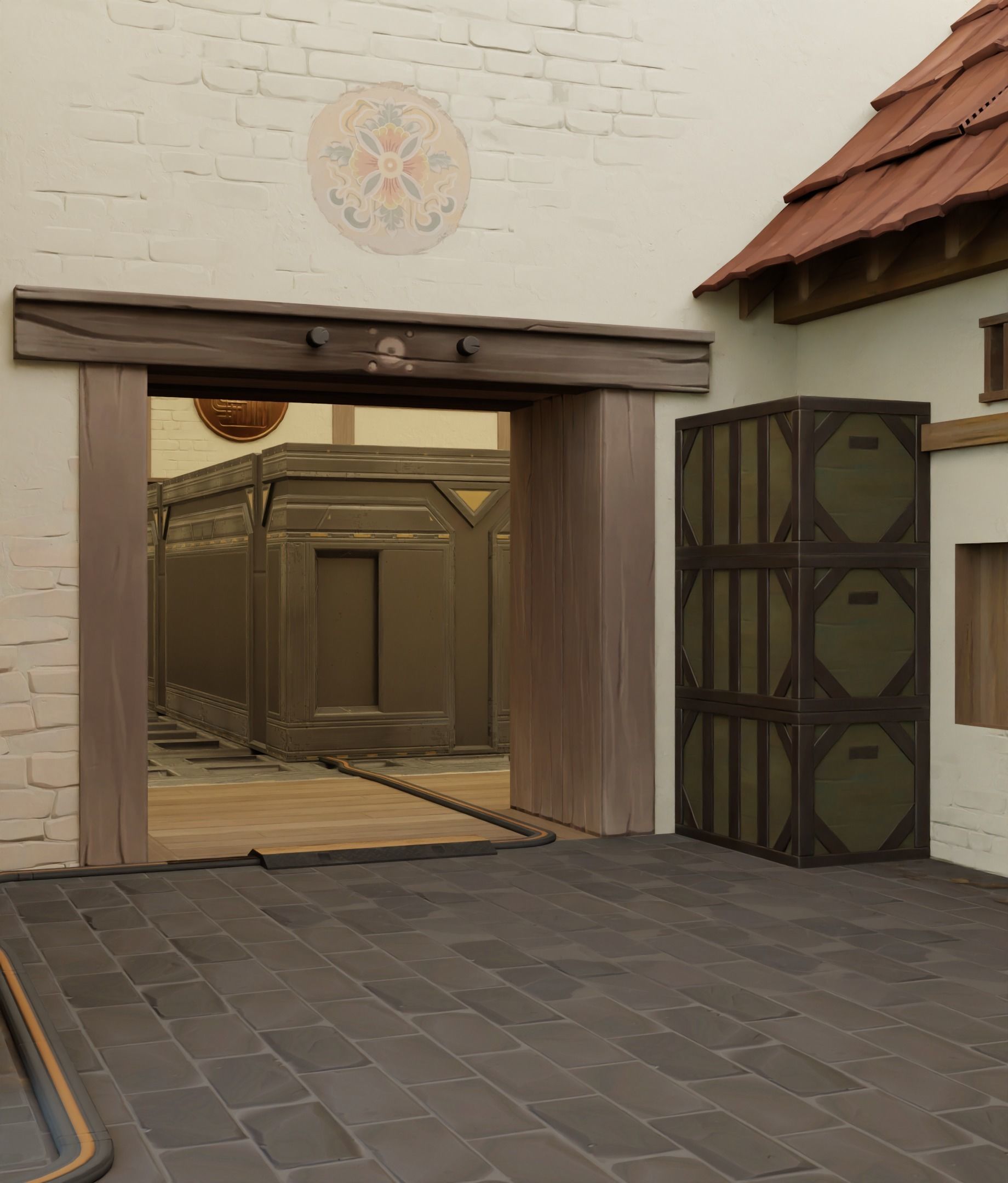 Valorant Map Haven Site A and B Map Low-poly 3D model_21