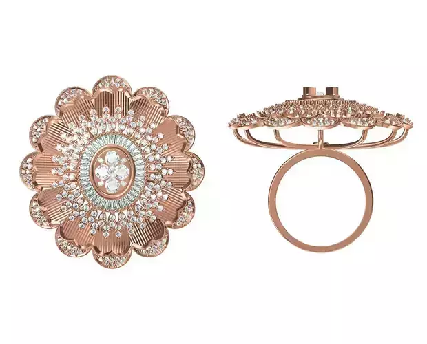 Wedding Engagement Women Ring STL JCD Details