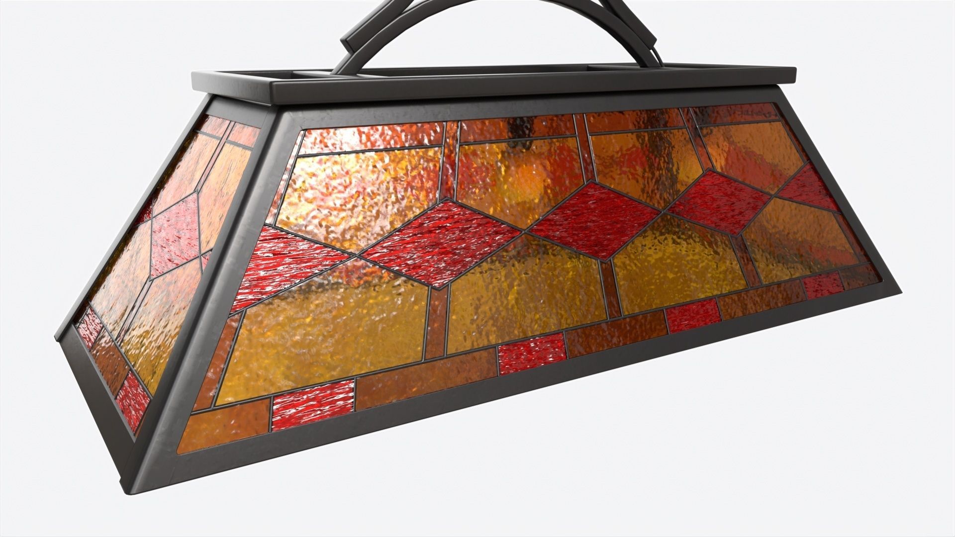 Billiard Hanging Light for 7-9 Foot Table 3D model_3