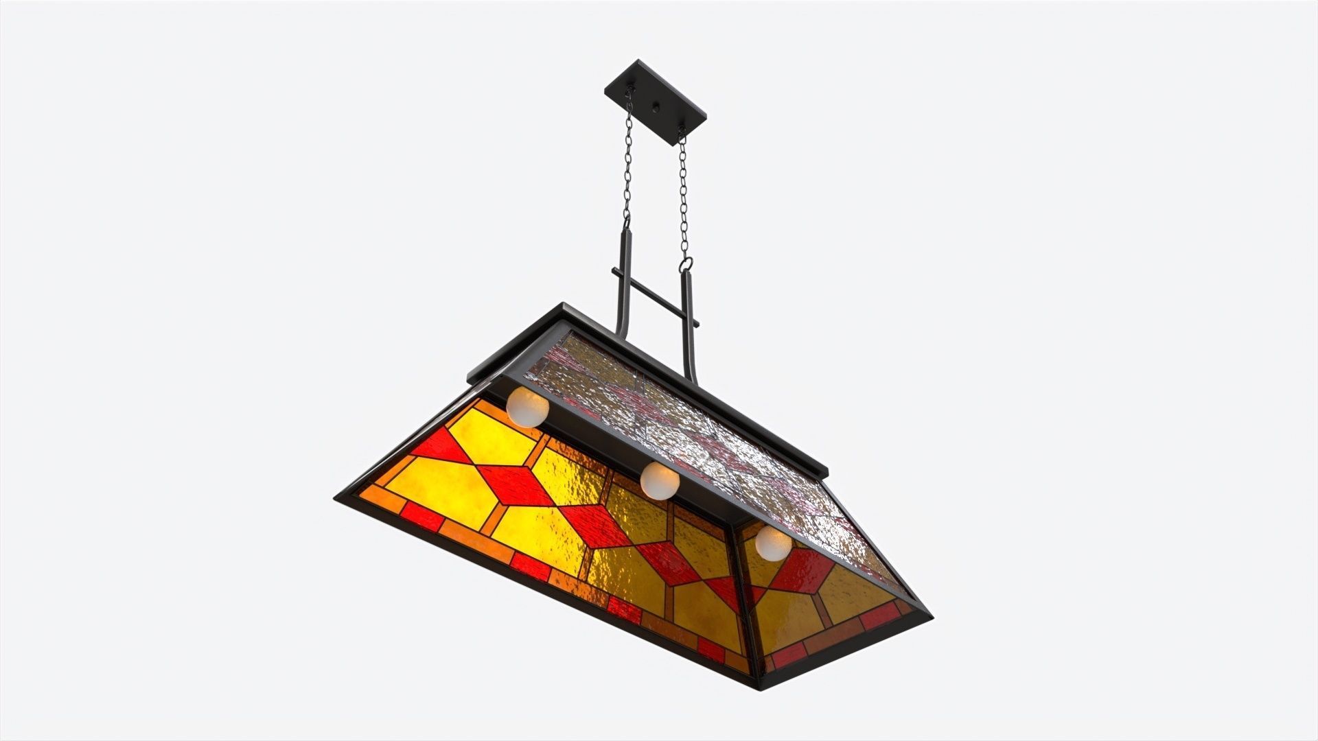Billiard Hanging Light for 7-9 Foot Table 3D model_1