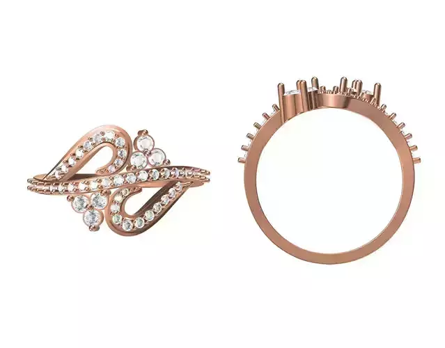 Wedding Engagement Women Ring STL JCD Details