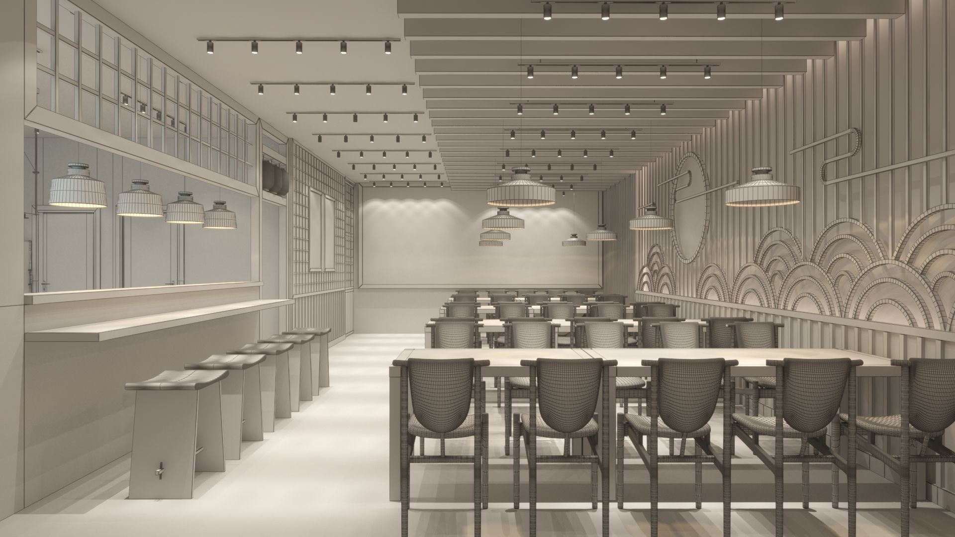 Japanese Restaurant 3D model_4