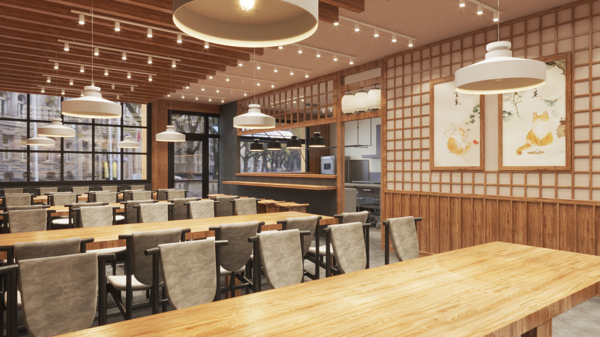 Japanese Restaurant 3D model_2