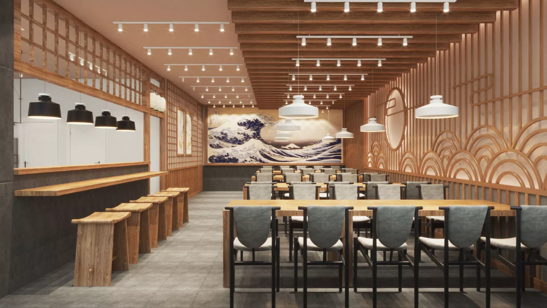Japanese Restaurant 3D model_0