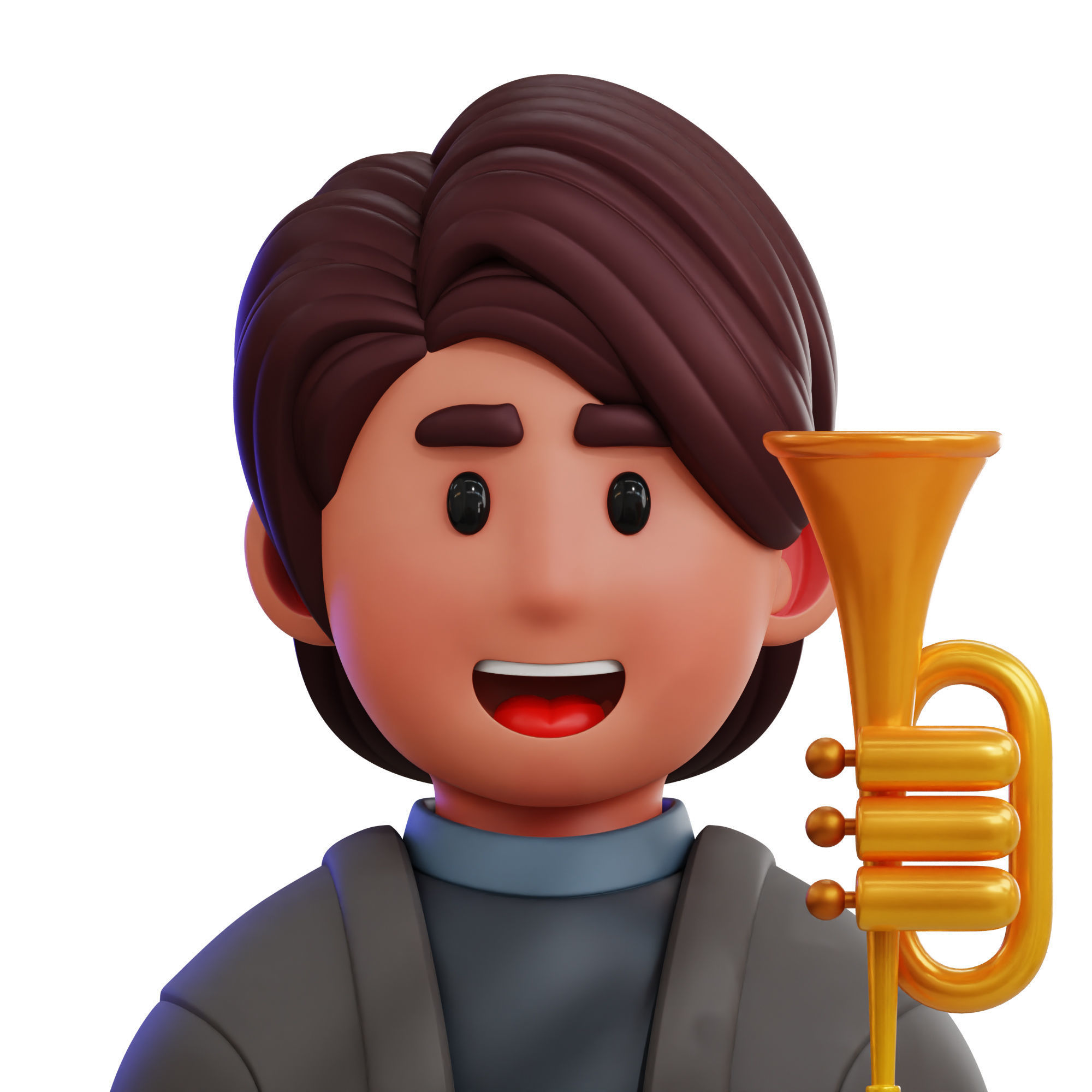 Job Career Avatar Icon Pack 3D Model Low-poly 3D model_2