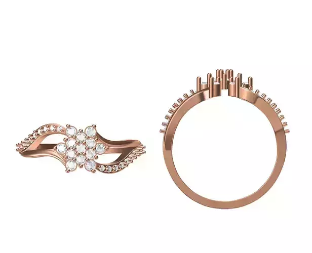 Wedding Engagement Women Ring STL JCD Details