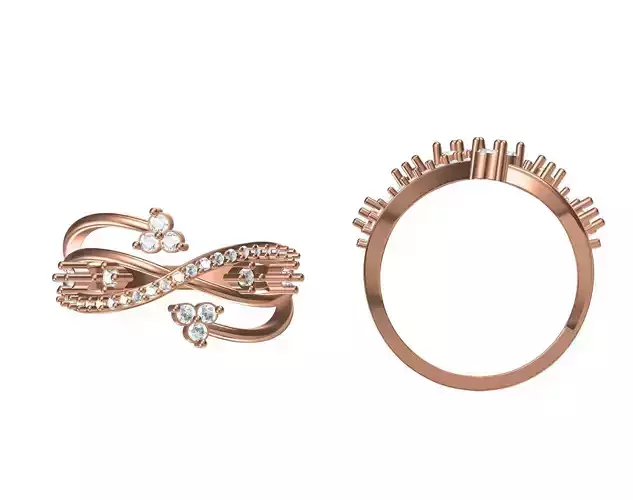 Wedding Engagement Women Ring STL JCD Details