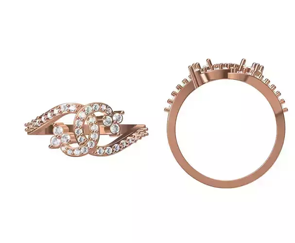 Wedding Engagement Women Ring STL JCD Details