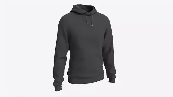Hoodie for Men Mockup 01 Black