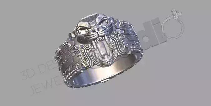 panther ring 3d model 3D print model