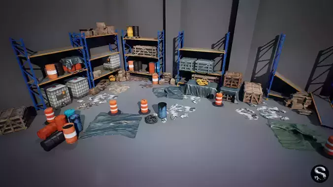Industry Props Pack 6 Low-poly 3D model