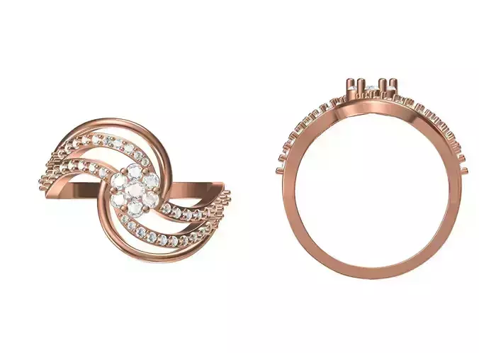 Wedding Engagement Women Ring STL JCD Details