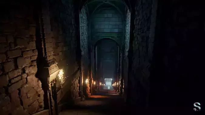 Fantasy Dungeon Low-poly 3D model