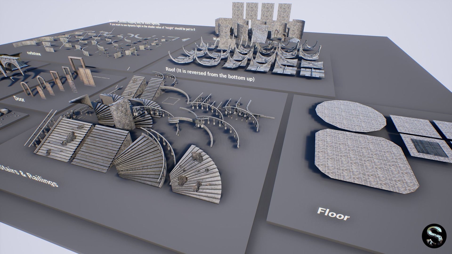 Fantasy Dungeon Low-poly 3D model_8