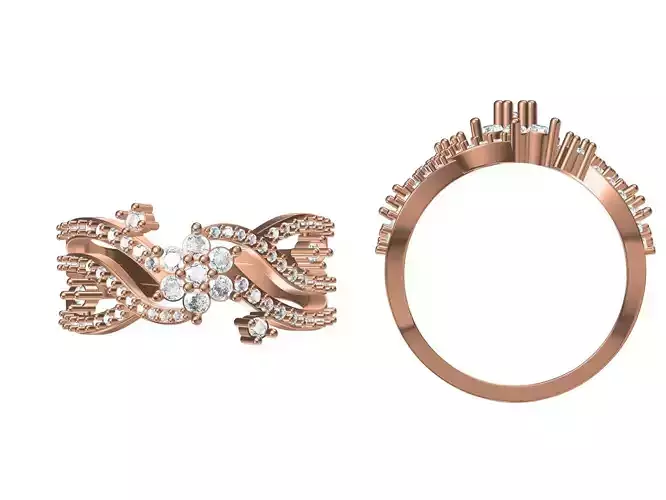 Wedding Engagement Women Ring STL JCD Details