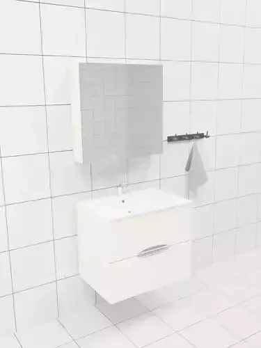  Mirror and Sink with a cabinet