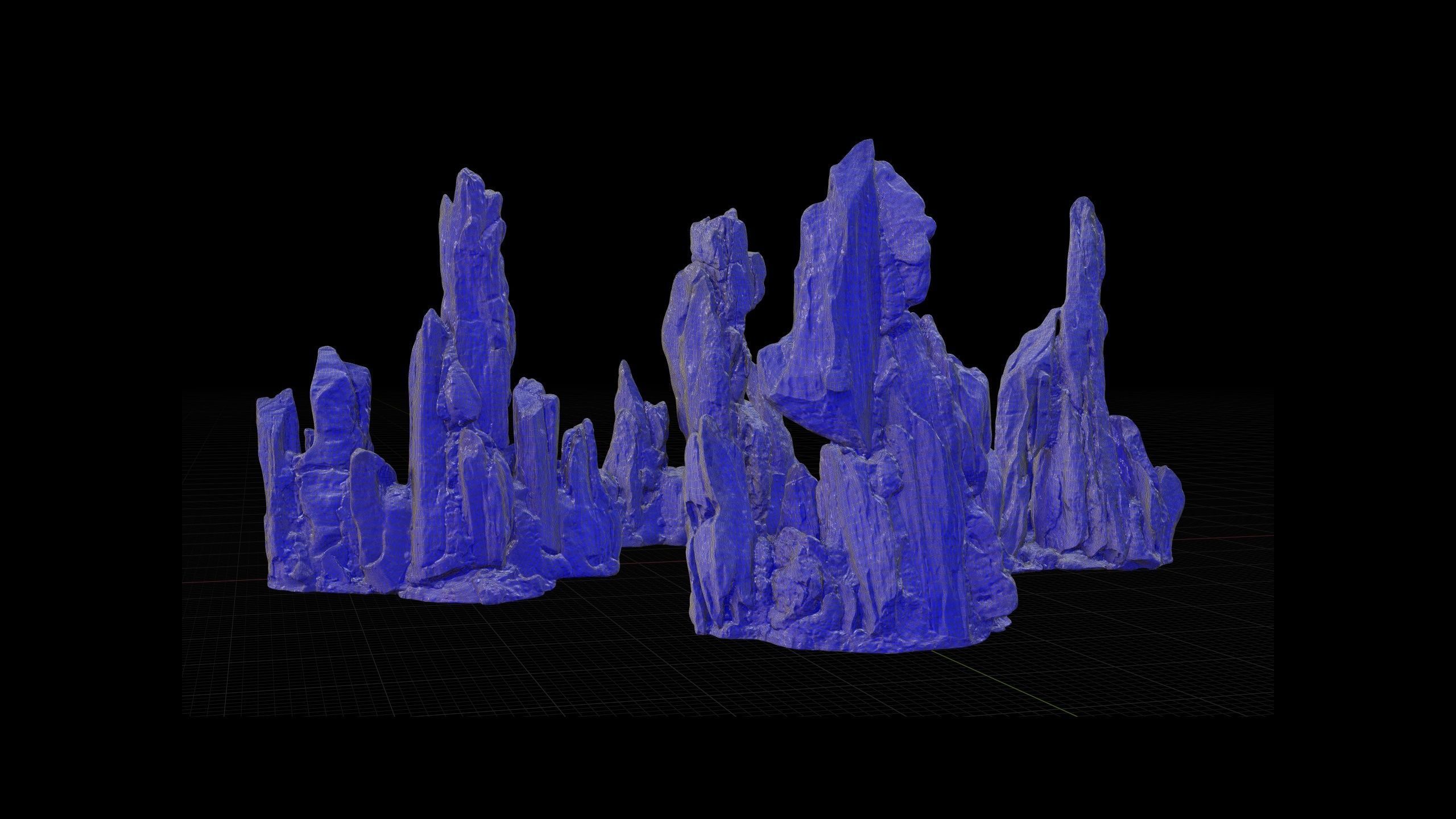 SPIKY ROCKS Low-poly 3D model_1
