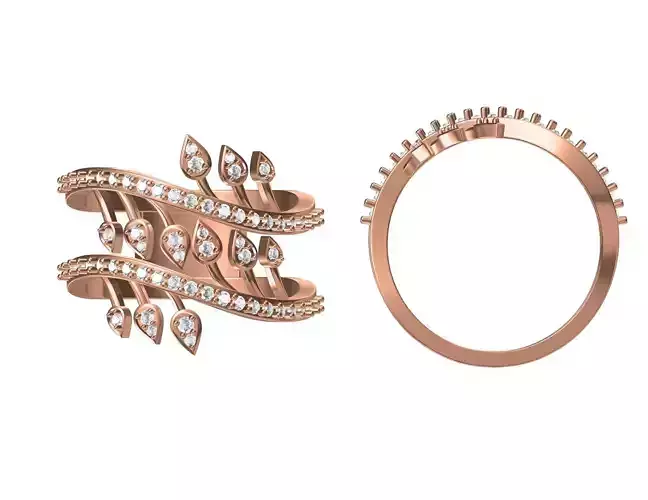 Wedding Engagement Women Ring STL JCD Details