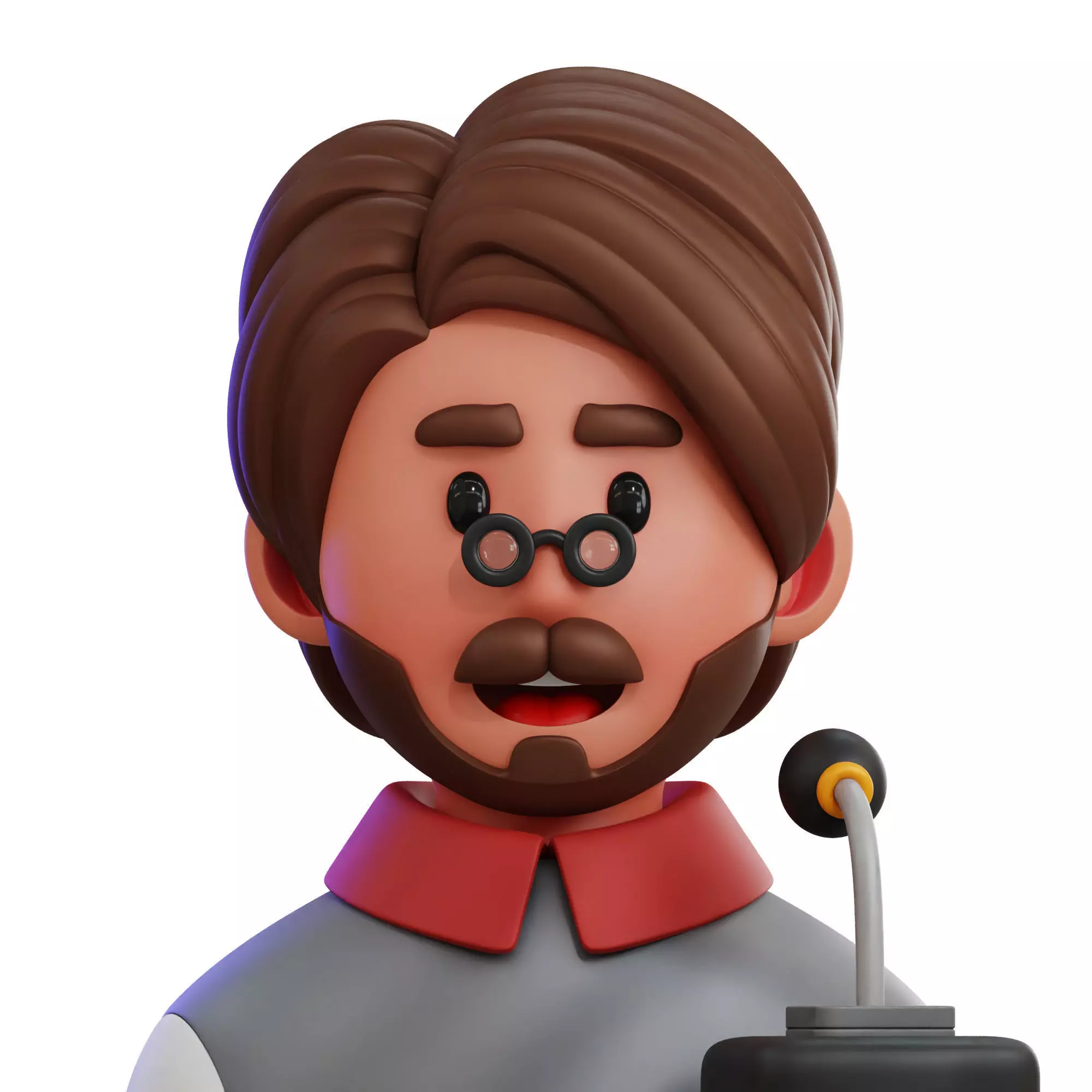 Lecturer Avatar 3D Icon Low-poly 3D model