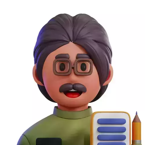 Author Avatar 3D Icon