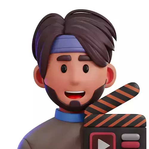Director Avatar 3D Icon Low-poly 3D model