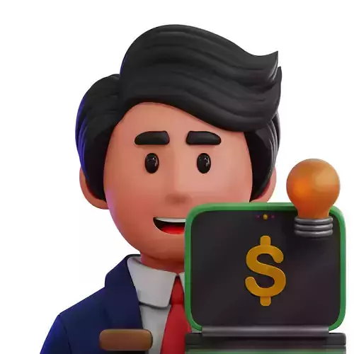 Administrator Avatar 3D Icon Low-poly 3D model