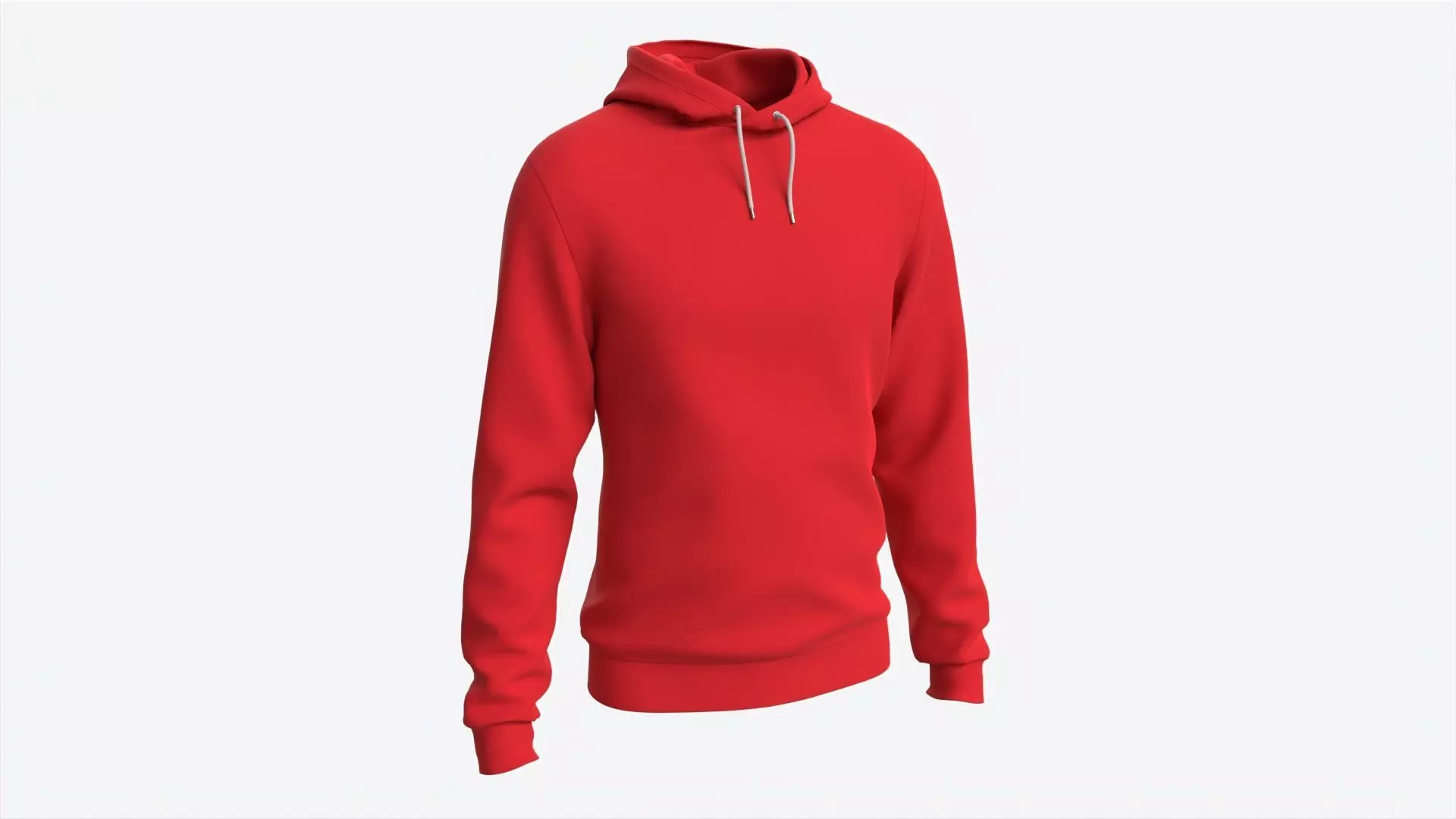 Hoodie for Men Mockup 01 Red 3D model