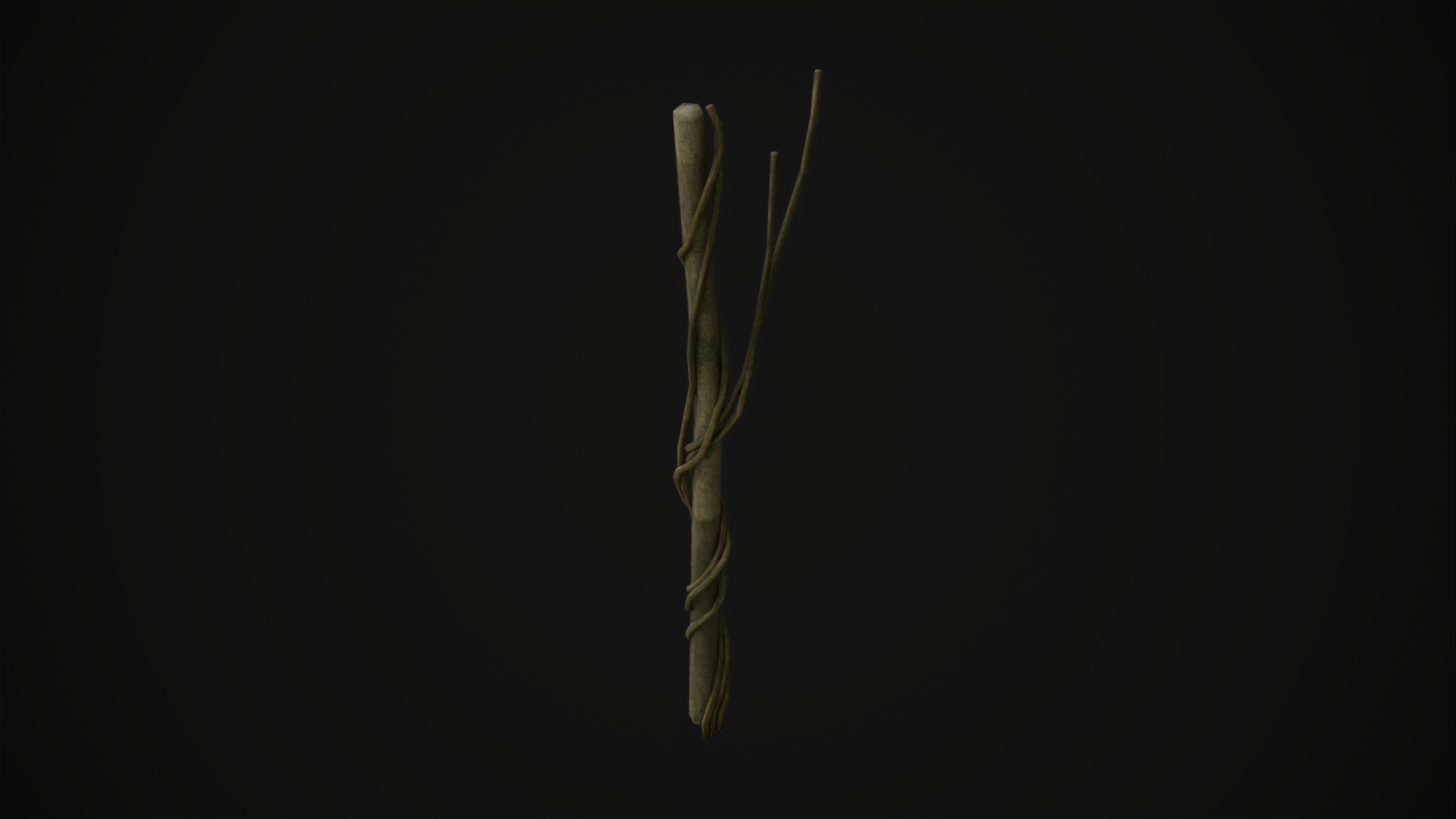 Wood Trunk - Grass Free low-poly 3D model_1