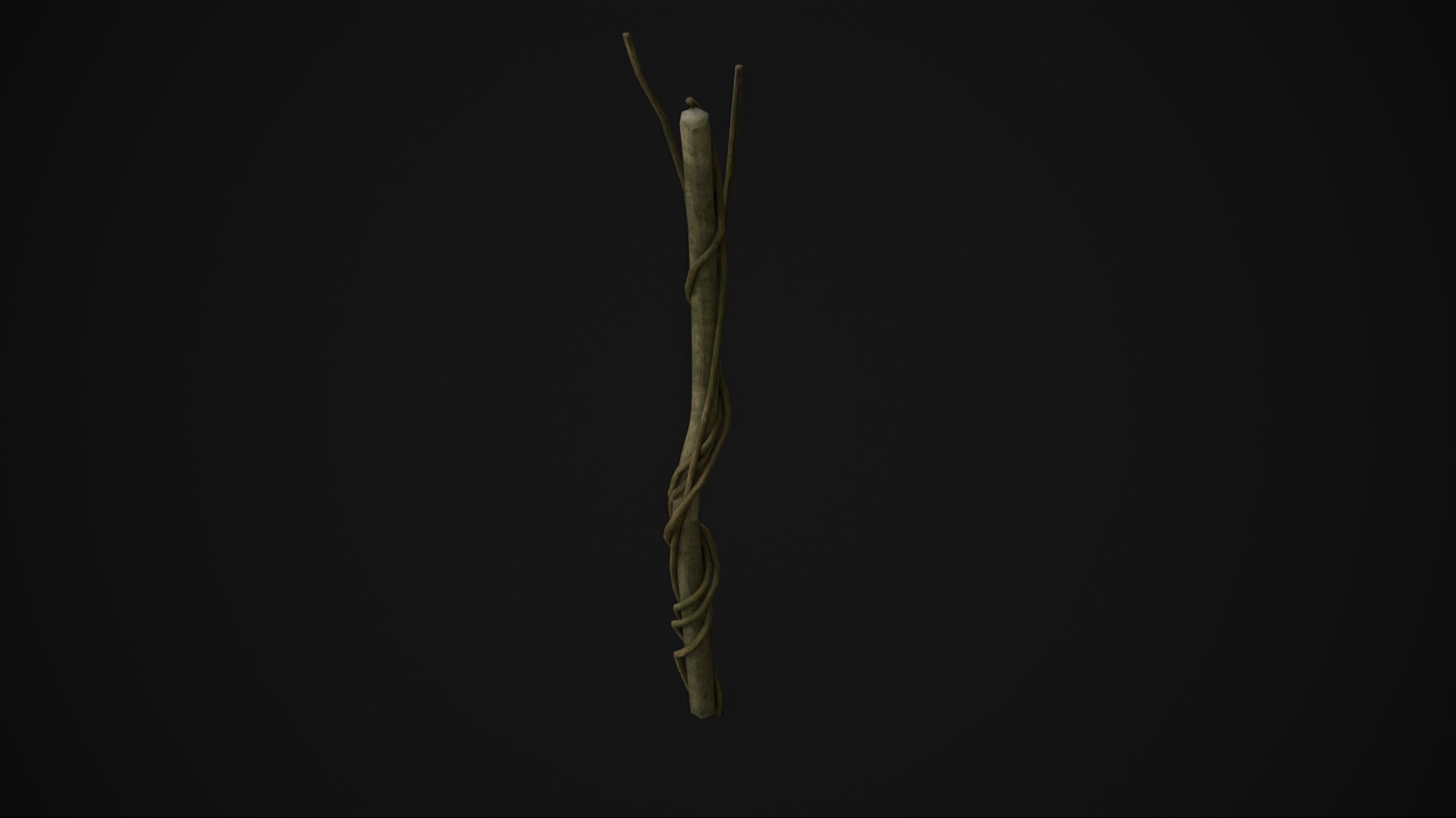 Wood Trunk - Grass Free low-poly 3D model_7
