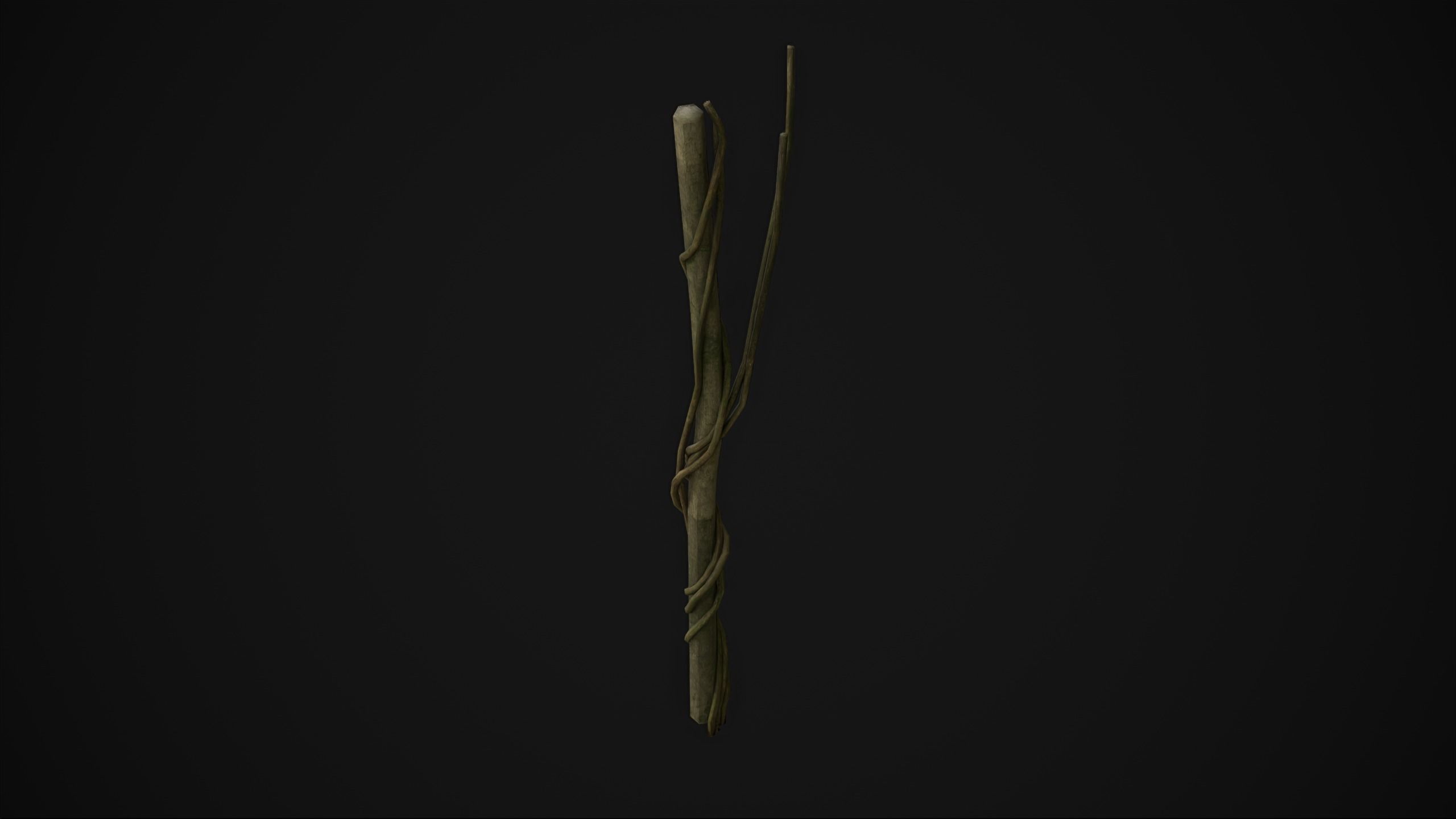 Wood Trunk - Grass Free low-poly 3D model_3