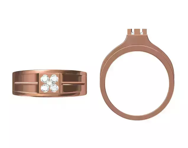 Wedding Engagement Women Ring STL JCD Details