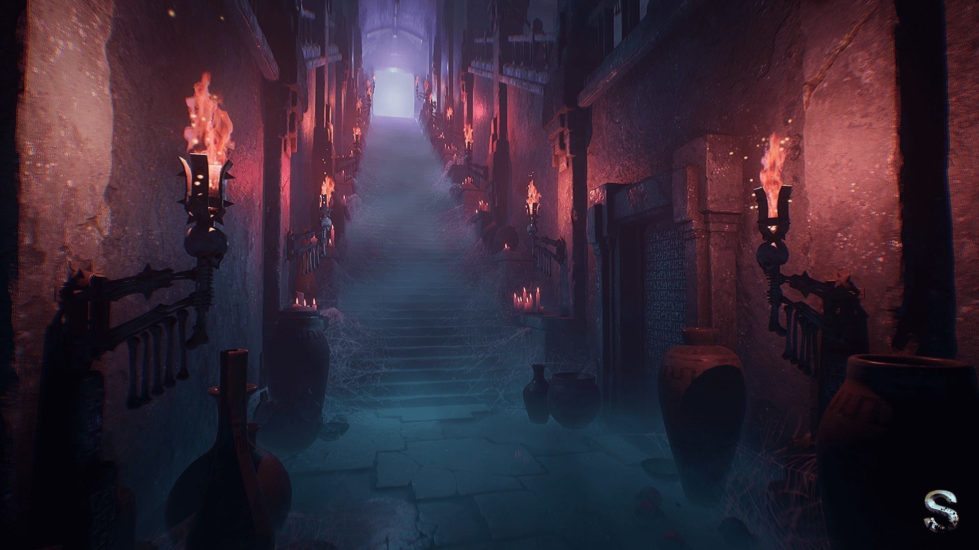 Fantasy Dungeon Ossuary Low-poly 3D model_17