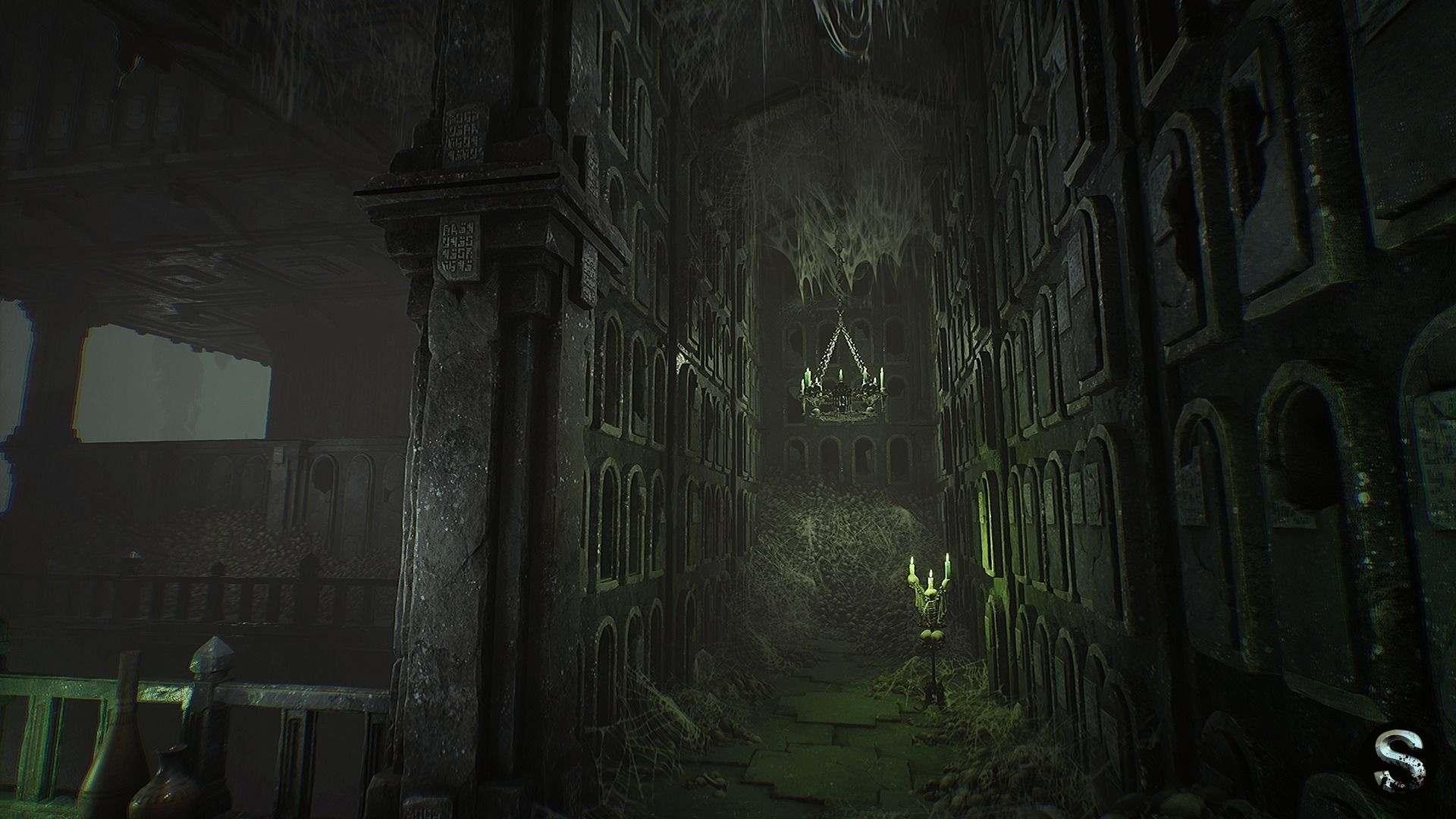 Fantasy Dungeon Ossuary Low-poly 3D model_6