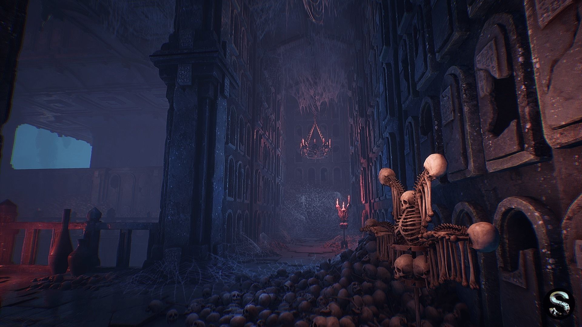 Fantasy Dungeon Ossuary Low-poly 3D model_16