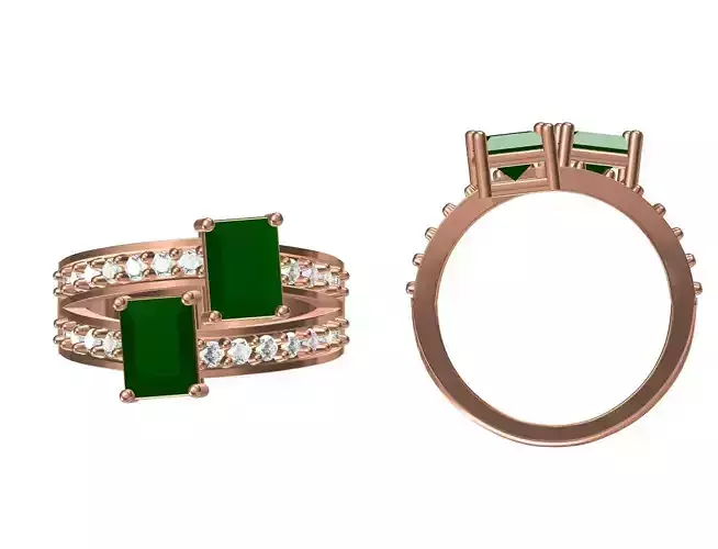 Wedding Engagement Women Ring STL JCD Details