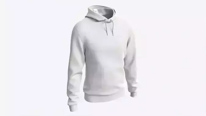 Hoodie for Men Mockup 01 White