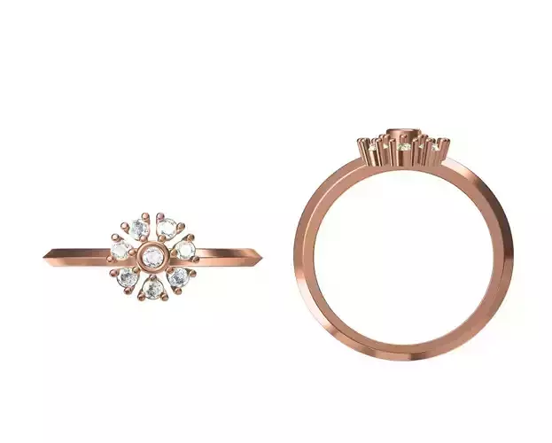 Wedding Engagement Women Ring STL JCD Details