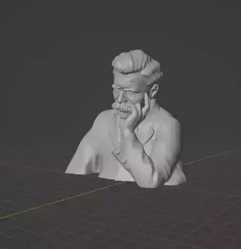 Friedrich Nietzsche Statue 3D print model