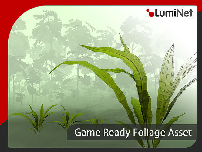 Microsorum Pteropus - Grass Low-poly 3D model